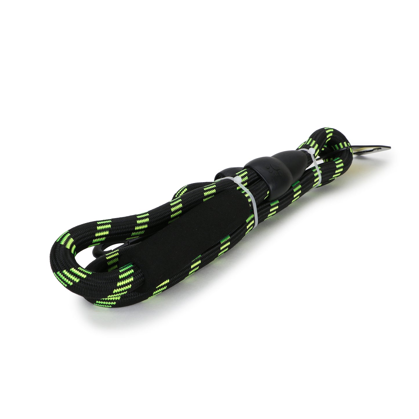 BASIL Rope Leash for Dogs & Puppies, 4 Feet (Black & Green)