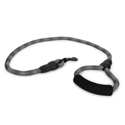 BASIL Rope Leash for Dogs, 4 Feet (Black & Gray)