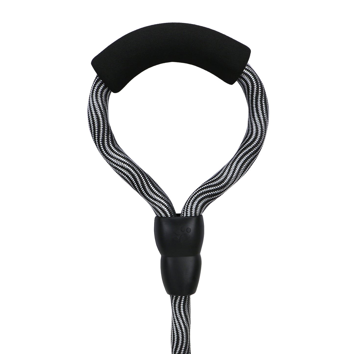 BASIL Rope Leash for Dogs, 4 Feet (Black & Gray)