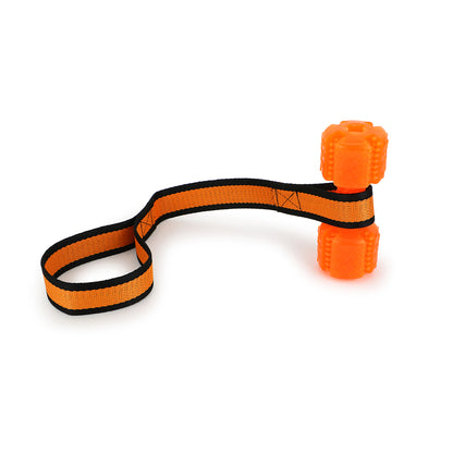 BASIL Dumbbell Treat Toy with Rope for Dog & Puppy
