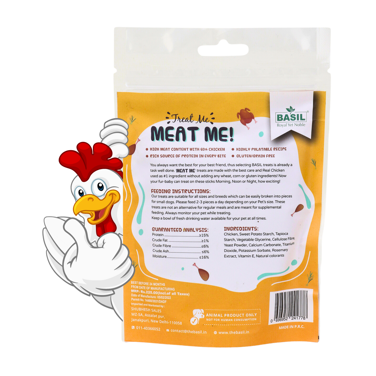 BASIL Meat Me High Protein Treat for Dogs & Puppies (100 Grams)
