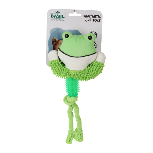 BASIL Plush toy with Rope Green