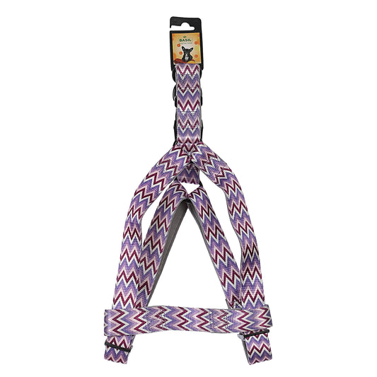 BASIL Zig-Zag Print Padded Harness, Purple