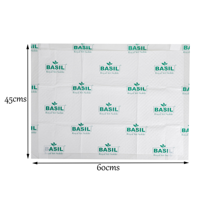 BASIL Pet Training Pee Pads with Activated Carbon to Absorb - Pack 25pcs (Size - 45*60cms)