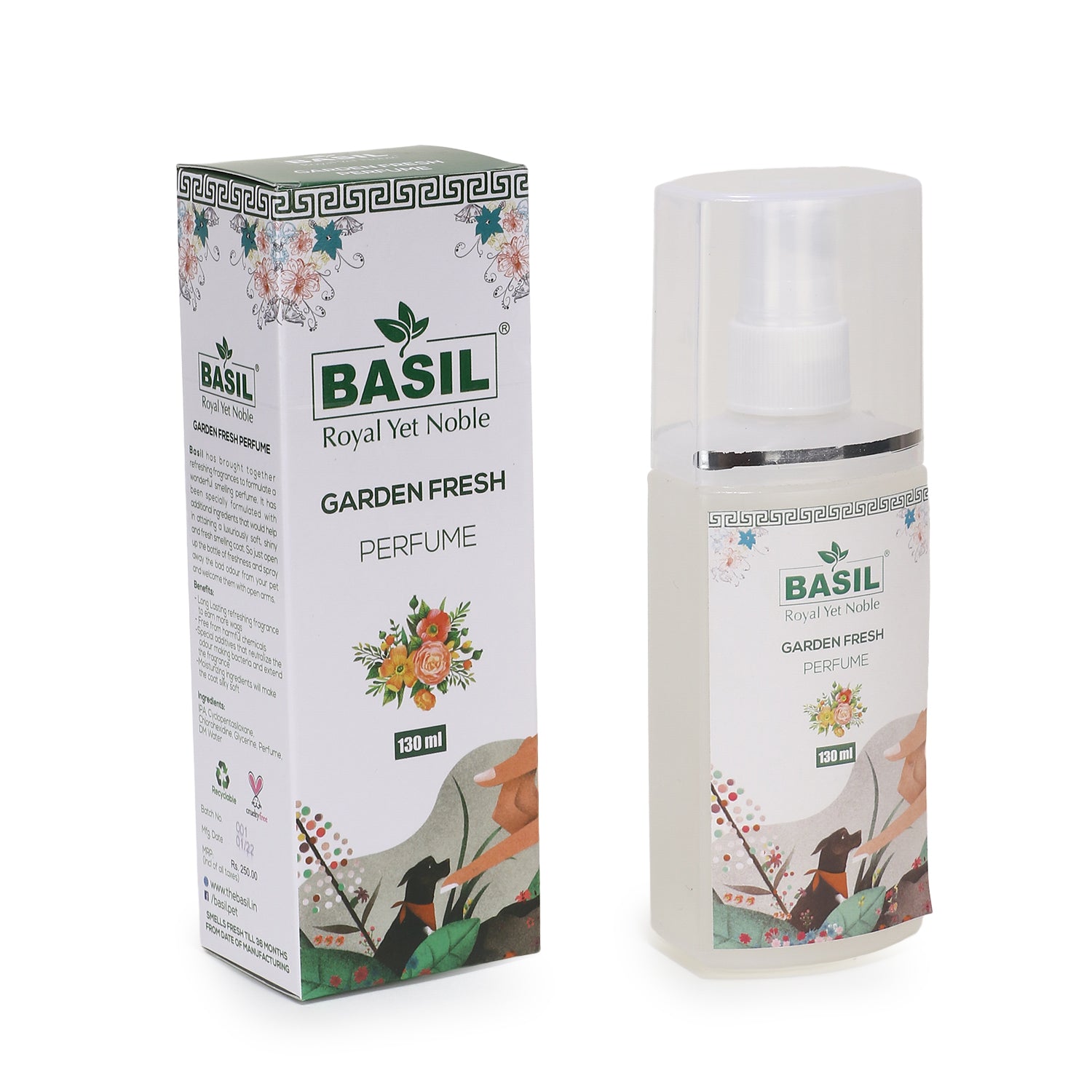 BASIL Garden Fresh Perfume for Dogs 130ml