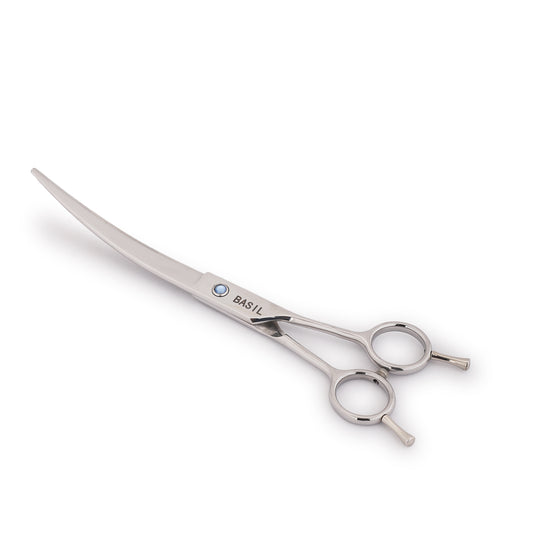BASIL Curved Pro Scissor for Pet Grooming | 7.5 Inches | Stainless Steel