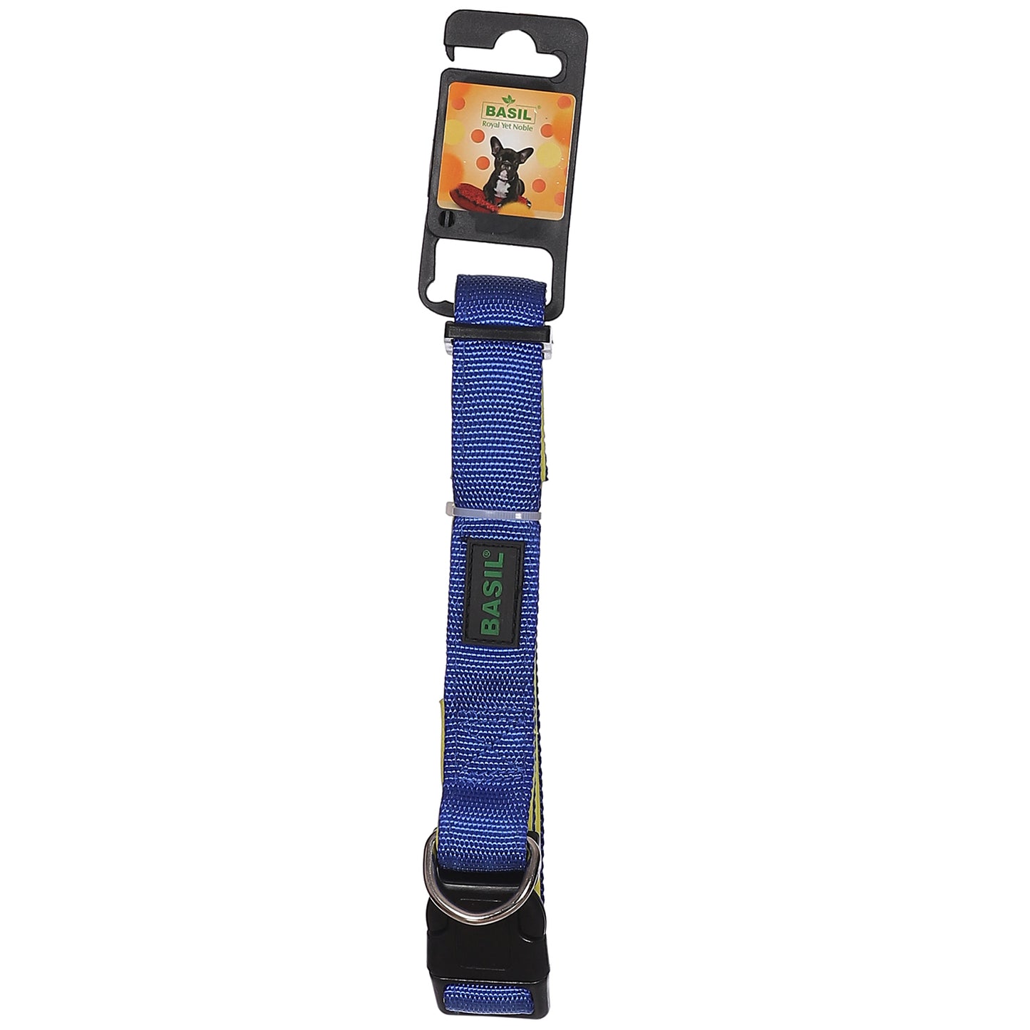 BASIL Adjustable Collar with Leash for Dogs & Puppies, 4 Feet (Blue)