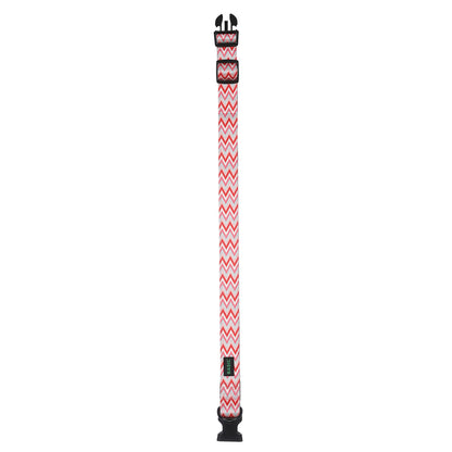 BASIL Zig-Zag Padded Adjustable Collar for Dogs & Puppies, Red