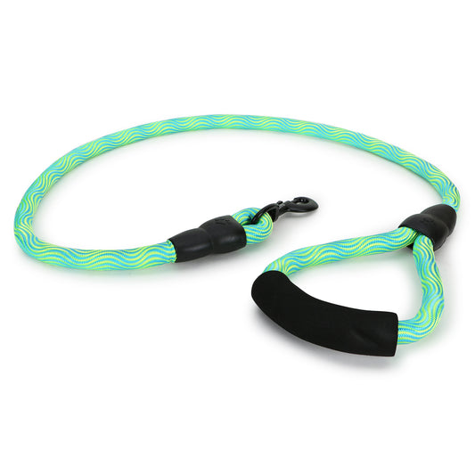 BASIL Rope Leash for Dogs & Puppies, 4 Feet (Yellow & Green)