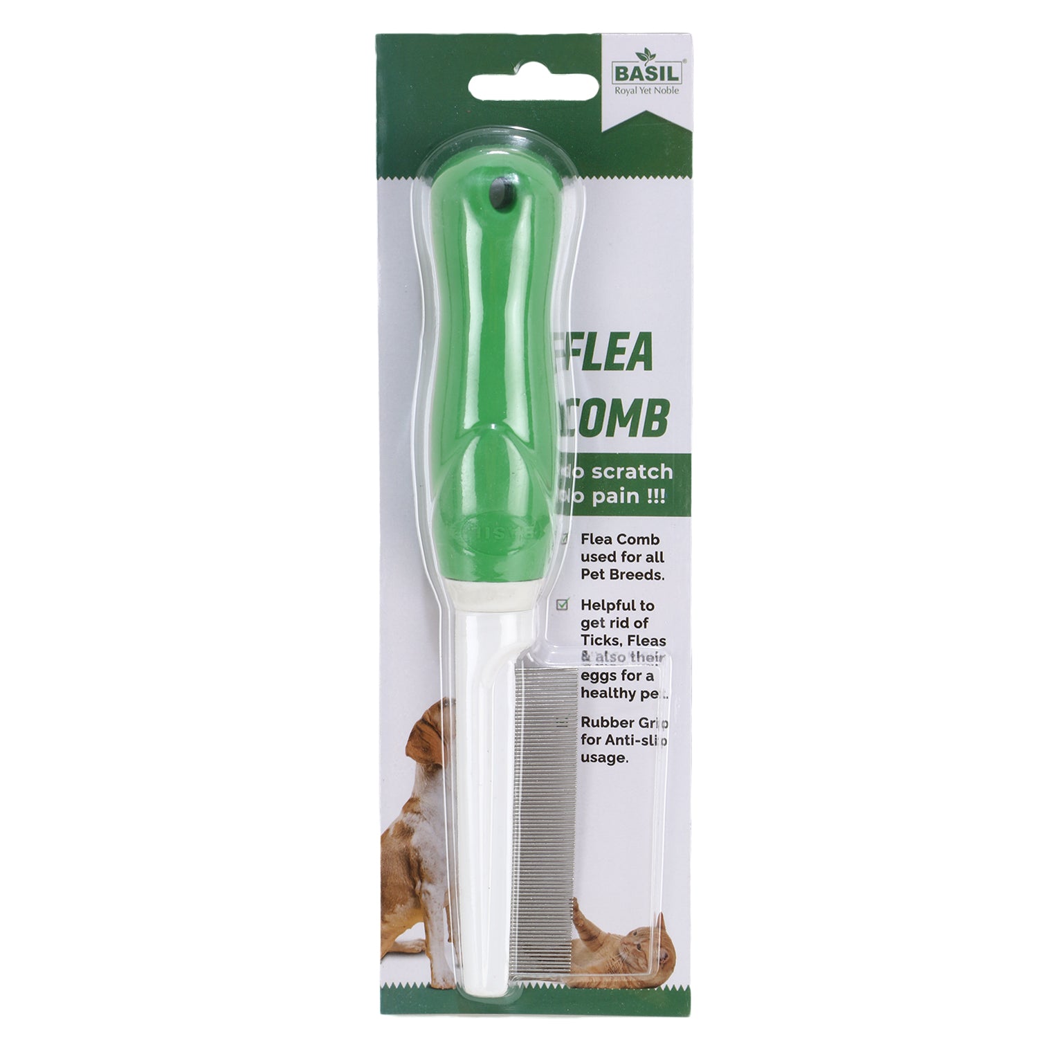 BASIL Flea Comb for Dogs Cats