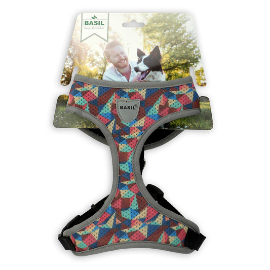 BASIL Printed Adjustable Mesh Harness for Puppies & Small Breed Dogs (Multicolor)