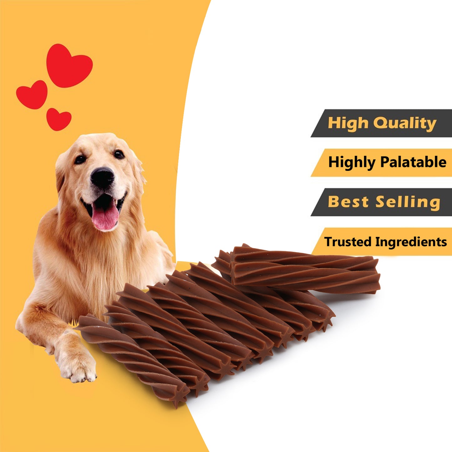 BASIL Immune Care Twisted Chew Sticks for Dogs & Puppies | 200 Grams