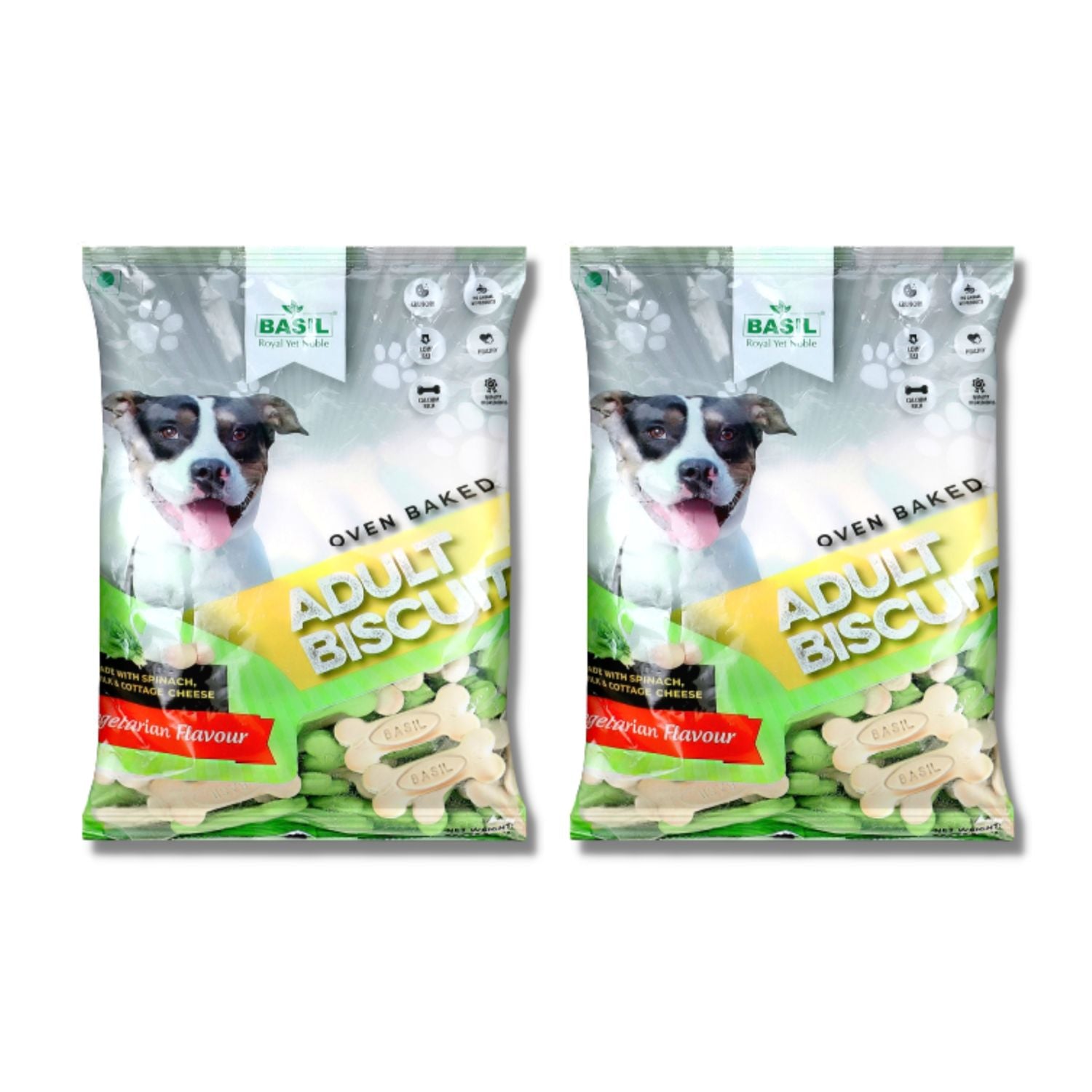 Buy BASIL Real Milk Dog Biscuit I Bone Shape Dog Biscuits Pack